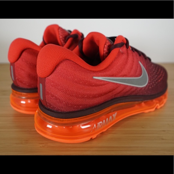 Nike Air Max 2017 Maroon Red Running Shoes - Picture 7 of 8